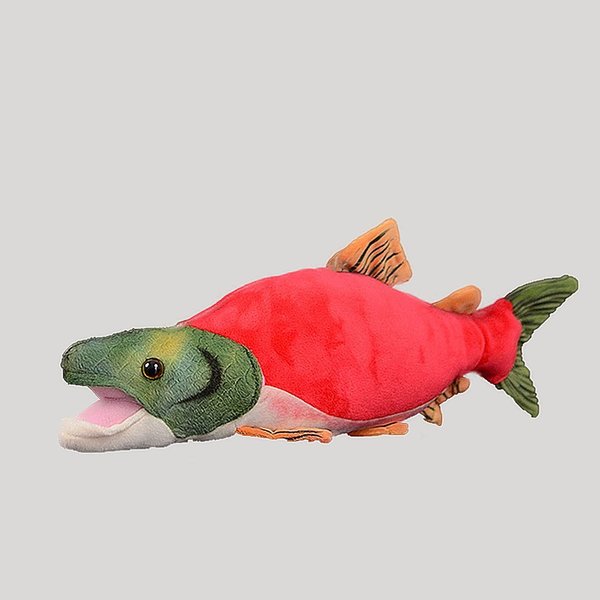 Tiny Heart Realistic Red Salmon Plush Toy, Super Soft Cute Realistic Fun Ocean Fish Stuffed Plush Animal Gift Decoration for Boys and Girls Gift Decoration for All Ages and Occasions…