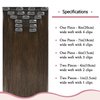 HUAYI Medium Brown Hair Extensions Real Human Hair Clip in Hair Extensions 120g 7pcs 16 inch,Soft & Natural Straight Double Weft Remy Hair for Women 16in #4 Chocolate Brown Hair Extensions