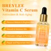 BREYLEE Vitamin C Serum for Face & Eye (o.6 oz) for Brightening Skin,Dark Spot Remover,Reduce Wrinkle,Anti Aging Serum,Moisturizer Brightening Serum with Hyaluronic Acid,Vitamin E,Retinol,Nicotinamide