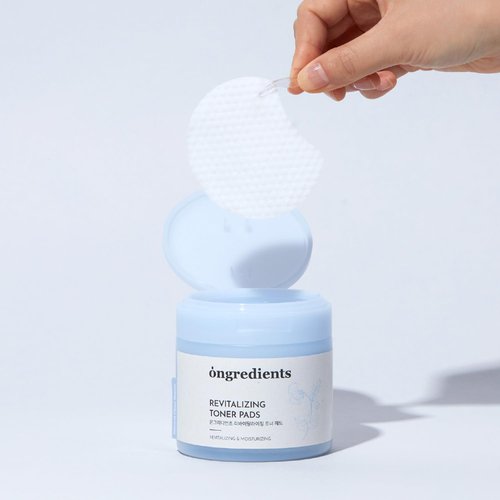 Ongredients Butterfly Pea Flower Tea Cotton Facial Pads, Toner Pads, Exfoliating Toner Pads for Aging Skin, Niacinamide Toner, Dual Pad Sheets, Korean Skincare, 60 Pads