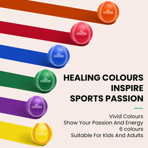 Fastes Soft Foam Baseball Balls(6 Pack), Practice Baseballs for Indoor and Outdoor Play, Soft Baseballs Gifts for 11 Year Old boy, Baseball Training Balls for Kids, Toddlers and Adults