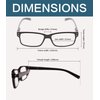 BLUELESS Vintage Reading Glasses Men Women（Tortoise，+0.75）