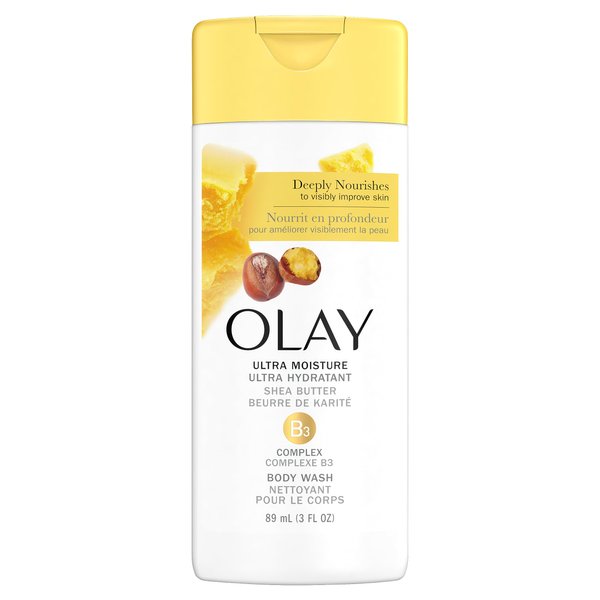 Olay Ultra Moisture Body Wash for Women, Shea Butter Scent, Travel Size, 3 oz (Pack of 1)