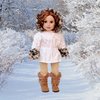 Winter Fun - 3 Piece Outfit - Ivory Parka with Leggings and Boots - Clothes Fits 18 Inch Doll Clothes (Doll Not Included)