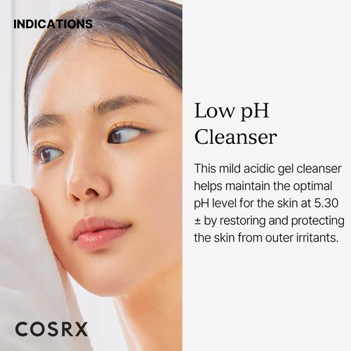 COSRX Low pH Good Morning Gel Cleanser, Daily Mild Face Cleanser for Sensitive Skin with BHA & Tea-Tree Oil, PH Balancing, Korean Skincare (5.07fl.oz/150ml)