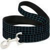 Dog Leash Wire Grid Black Blue 4 Feet Long 0.5 Inch Wide