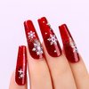 AIMEILI Soak Off U V LED Red Glitter Gel Nail Polish - Heart Break Red (095) 10ml