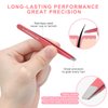 iBuneerly Tweezers Set, 4Pcs Tweezers for Women with Travel Case, Professional Stainless Steel Eyebrows Tweezers, Great Precision Tweezers for Ingrown Hair, Facial Hair, Splinter Removal (Multi-Color)