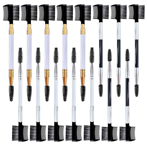 Hair Brush Set, Nylon Teasing Hair Brushes, Double Sided Hair Edge Brush Smooth Comb Grooming, Rat Tail Combs with Duckbill Clips for Women Girls (15 Pcs)