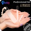 Glass Nail File Set by GLADZY - Czech Glass Nail Files for Natural Nails, Double Sided Different Grit Surface, Callus Remover Foot Rasp, Professional Manicure & Pedicure Tools, Nail Shaper, Made in EU