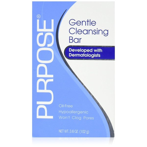 Purpose Johnson and Johnson Gentle Skin Cleansing Bar Soap, 3.6 Ounce