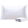 NTBAY King Pillow Shams - 2 Pack Brushed Microfiber 20x36 Sham Covers - Super Soft and Cozy, Wrinkle, Fade, Stain Resistant 20x36 Inches Oxford Pillowcases, White