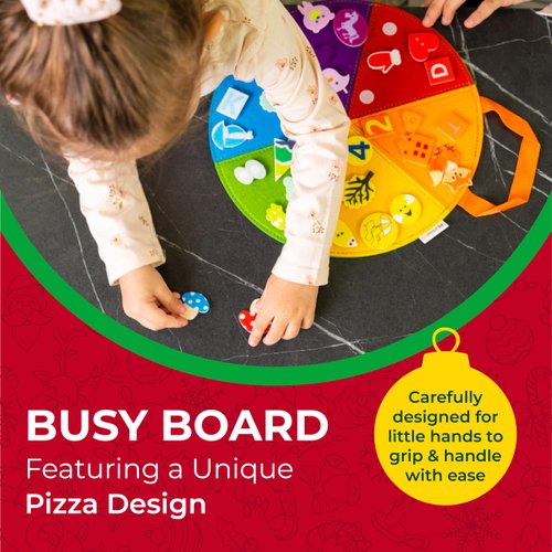 Busy Board for 3+ Year Old Toddlers - Montessori Sensory Board Teaches Colors Sorting & Grouping Through Self-Directed Activities That Develop Hand-Eye Coordination -Toddler Board Game for 5+ Year Old