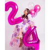 Laser Pink 24 Number Balloons 40 Inch Giant Hot Pink Sweet 24 Helium Balloons for 24th Girls Birthday Party Supplies 24th Anniversary Events Decorations