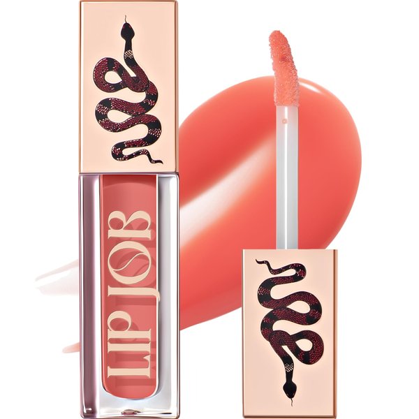 SELESTIA BEAUTY Lip Plumper Gloss Lip Job - Plumping Lip Gloss with Glossy Finish - Lip Pump Gloss with Hydrating & Smoothing Formula - 0.14 Fl Oz (Slinky Silk)