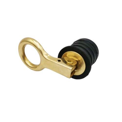 Boat Drain Plug 1 Inch Brass Snap Flip Drains Handle Rubber Bailer Plugs for Deck Baitwells Marine Hulls