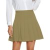 Urban CoCo Women's Pleated Skirt High Waisted Skater Tennis School Uniform Skirt (Camel, S)