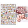 8 Sheets Rainbow Nail Art Stickers Decals Self Adhesive Pegatinas para Pride Day Design Manicure Tips Nail Decoration for Women Girls