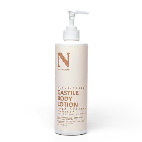 Dr. Natural Castile Body Lotion, Shea Butter, 16 oz - Plant-Based - Paraben-Free, Sulfate-Free, Cruelty-Free - Made with Organic Shea Butter - Non-Greasy - Body Lotion for Dry Skin