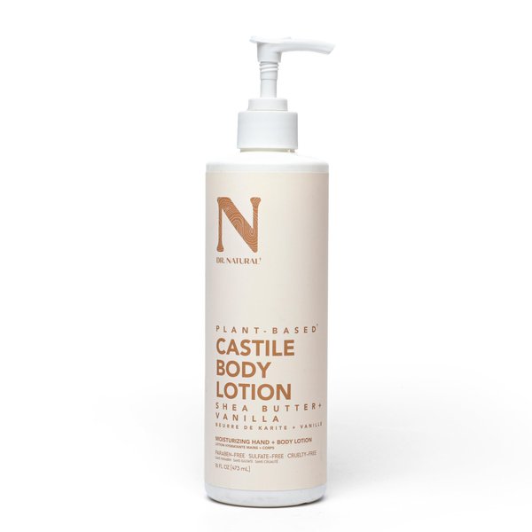Dr. Natural Castile Body Lotion, Shea Butter, 16 oz - Plant-Based - Paraben-Free, Sulfate-Free, Cruelty-Free - Made with Organic Shea Butter - Non-Greasy - Body Lotion for Dry Skin