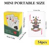 AHQiZFX 3 Decks Mini Playing Cards, Small Playing Cards Tiny Cards Deck Miniature Traveling Poker Deck Cards Great Novelty Gift for Party Game Supply 2 x 1.5 Inch(Yellow)