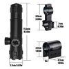 UUQ Hunting Airsoft Gun Lasers - Military Grade Green Laser Sight for Rifle with 20mm Picatinny Mount & 1'' Ring Mount Adapter, Remote Pressure Switch,Battery Dot for Accurate and Reliable Performance