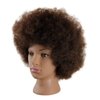 Kalyx Mannequin Head African American with 100% Human Hair Cosmetology Afro Hair Manikin Head for Practice Styling Braiding