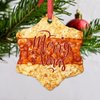 Vegan Truffle Pizza Christmas Ornaments Snack Food Christmas Decorations for Tree Ceramic Round Pizza Personalized Christmas Ornaments 2022 Keepsake Christmas Decor, 3 inch