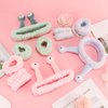 SuPoo 9 Pcs Skincare Headbands Snail Spa Headband and Wristband Set Alien Headband Pink Face Wash Wristbands Cute Makeup Headband Hair Band for Washing Face Wrap Head Towel Wrist Towels for Shower