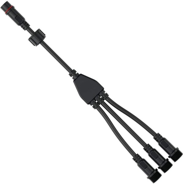 Dirduaid 3 Way Lighting Splitter 1m 3.28ft 2Pin Quick Connect with with Male and Female Connectors for LED String Light, Desk Light, Decoration Light Installation (3 Way Splitter)