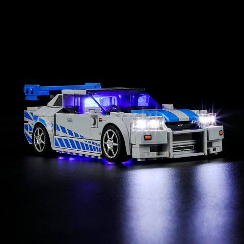 LIGHTAILING Light for Lego- 76917 2-Fast-2 Furious Nissan Skyline GT-R (R34) - Led Lighting Kit Compatible with Lego Building Blocks Model - NOT Included The Model Set