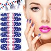 JERCLITY 224 Pieces 16 Sheets 4th of July Nail Wraps for Women Independence Day Nail Polish Strips Patriotic American Flag Nail Strips Self-Adhesive Nail Stickers with Nail File for Memorial Day