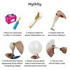 Mythlty 185pcs Double Stuffed Pearl White Balloons Garland Arch Kit with Fake Pearls, Different Sizes 18|12|10|5 Inch White Pearl Balloons for White Themed Party Decorations (Pearl White Beads)
