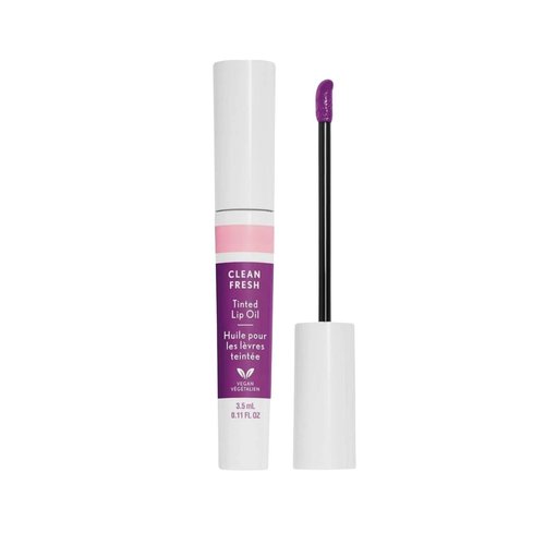Clean Fresh Tinted Lip Oil – 150 Sour Grapes – Sheer Purple Tint with Glossy Finish – Hydrating Formula – 0.11 fl oz