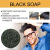 3PCS Hira Darkening Shampoo Bar for Gray Hair,Hair Growth Polygonum Shampoo Bar,Gray Bar Soap for Thinning Hair And Hair Loss (he shouwu)