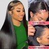 Lace Front Wig Human Hair Straight 13x4 Lace Frontal Straight Wigs for Black Women HD Transparent Brazilian Lace Front Wigs Human Hair Pre Plucked with Baby Hair Natural Hairline 150 Density 18Inch