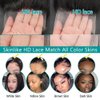 1B30 Ombre Loose Wave Short Bob Wig 13x6 Invisible Lace Front Human Hair Wigs with Baby Hair Pre Plucked Glueless HD Lace Wigs Free Part Brazilian Remy Virgin Hair For Black Women Natural Hairline