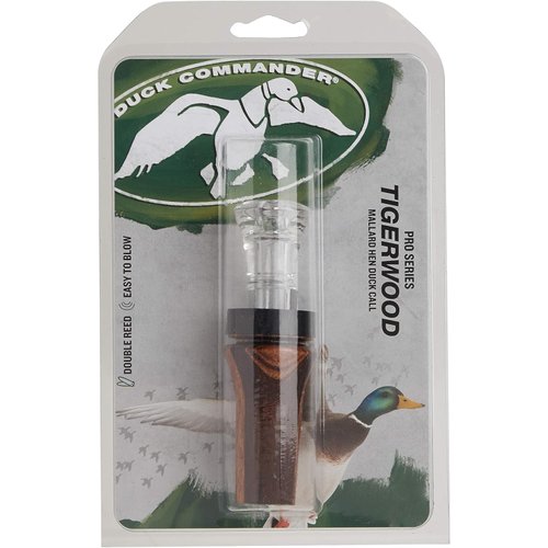 Duck Commander Jase Robertson Pro Series Duck Call, Tiger Wood- Double Reed Makes Piercing High To Raspy Low Tones, Duck Hunting Realistic Sound Mouth Call, Duck Dynasty