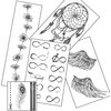 Infinite Dreams Pack of 10 temporary tattoos of 5 designs to include dream catcher, daisy, feather and infinity symbols