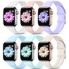 6 Pack Sport Bands Compatible with Apple Watch Band 38mm 40mm 41mm 42mm 44mm 45mm 49mm,Soft Silicone Waterproof Strap for iWatch Ultra2 Series 9 Ultra 8 7 6 5 4 3 2 1 SE Women Men