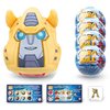 Transformers MiraBall Mystery Expandable MAXI Plush to Unbox, Collectible Squishy and Soft Plush with 4 Surprise, Limited Edition, Great Toy Gift for Kids Aged 3+ (4-Pack)