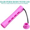 20Pcs Hair Rollers Hair Perm Rods Set 5 Sizes Hair Rollers Plastic Cold Rods Perming Rods Curlers Hairdressing Styling Tool for Women Hair DIY Hairdressing Tools (White)