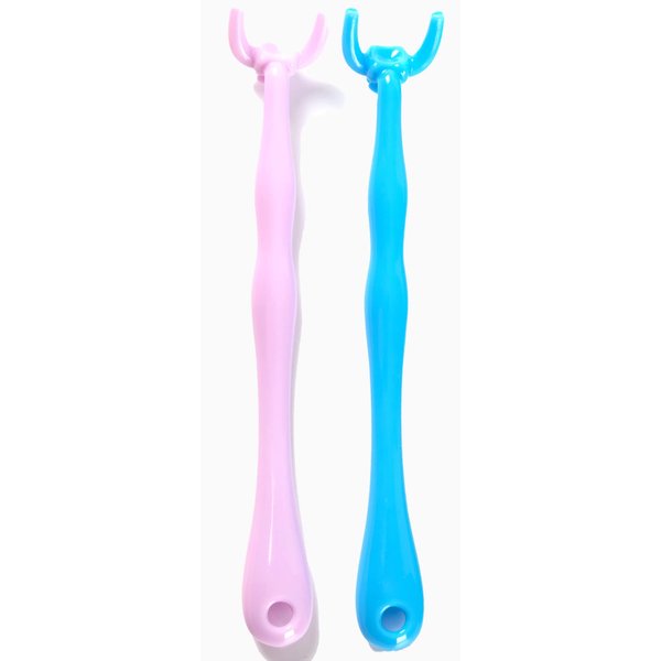 Reusable NO-Waste Dental Floss Handle 2 Counts for Adults and Kids Teeth Cleaning Interdental Brush Unflavored Floss Picks Colorful Design floas Holder Flosser