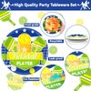 96pcs Pickleball Party Decorations Supplies Pickleball Player Themed Sports Birthday Party Disposable Plates Napkins Set for Baby Shower Brithday Party Decorations Favors Serve 24