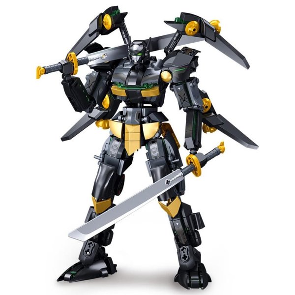Wanderer KryptonMan BlackBats Mecha Robot Building Block Toy Set,Ages 15 Year and Up-Without Original Box (BlackBats-1052)