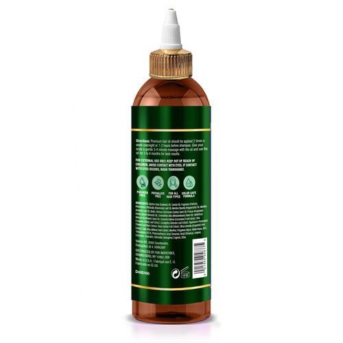 Difeel Rosemary and Mint Premium Hair Oil Infused with Biotin 8 oz. - Made with Natural Mint & Rosemary Oil for Hair Growth