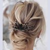 CLOACE Rhinestone Hair Comb Black Wedding Hair Piece Bride Crystal Side Combs Vintage Bridal Headpiece Bridesmaids Rhinestone Hair Accessories for Women and Girls