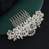 Brihasory Crystal Bride Wedding Hair Comb Rhinestone Bridal Hair Accessories Party Prom Head Pieces Flower Hair Sides Elegant Hair Clips for Women and Girls Bridesmaids Gifts