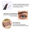 6 Pairs Eyebrow Tattoo Auxiliary Stickers A B C Eyebrow Shape 2 Pairs Each Professional Semi Permanent Auxiliary Sticker for Microblading TgoBeauty (6 Pairs Sticker+1 Brown Brow Pen)