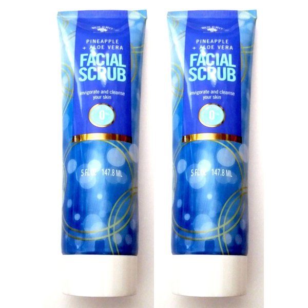 Bolero Beverly Hills Facial Scrub Pineapple + Aloe Vera (invigorate and Cleanse your Skin) 5fl oz (147.8ml) (Set of 2 Pack)